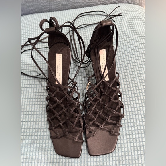 Stella McCartney Vegetarian Leather Accent Gladiator Sandals Size 40 US 9.5/10 - Picture 5 of 8